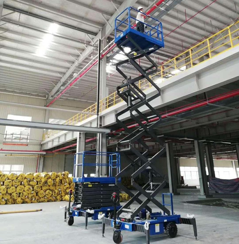 红河助力行走剪叉式高空作业平台